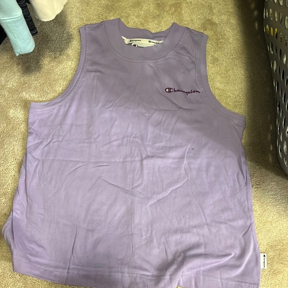 Light purple champion tank top- medium. - Picture 1 of 2